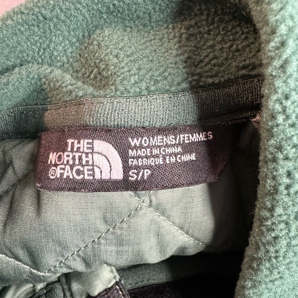 North Face Quilted Puffer Fleece Full Zip Jacket Green Size Small - Picture 7 of 12